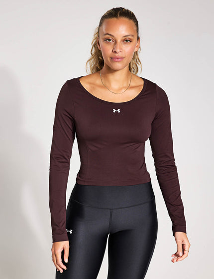Under Armour Train Seamless Long Sleeve - Brown Obsidian/Whiteimages1- The Sports Edit