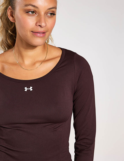 Under Armour Train Seamless Long Sleeve - Brown Obsidian/Whiteimages3- The Sports Edit