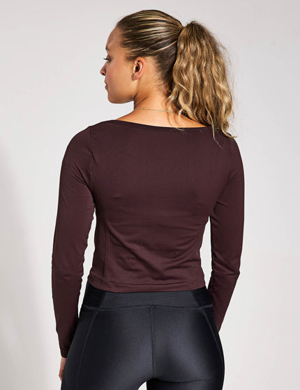 Under Armour Train Seamless Long Sleeve - Brown Obsidian/Whiteimages2- The Sports Edit