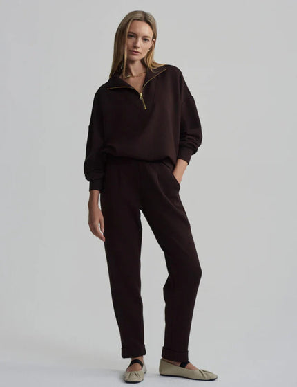Varley Hawley Half Zip Sweat - Coffee Beanimages3- The Sports Edit