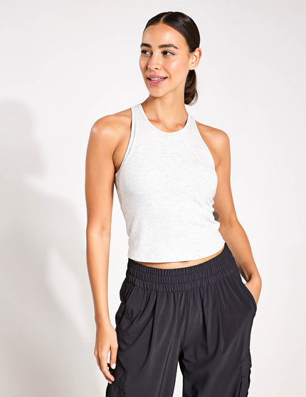 Vuori Pose Plyo Tank - White Heather Greyimages1- The Sports Edit