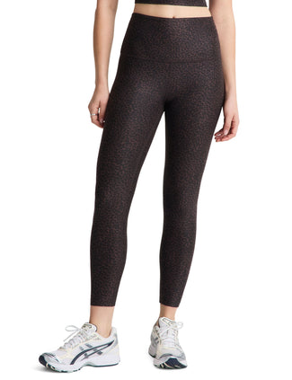 Softmark Caught In The Midi High Waisted Legging - Cocoa Plum Leopard