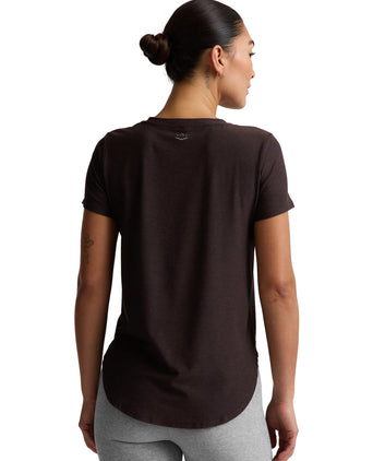 Featherweight On The Down Low Tee - Dark Chocolate Heather