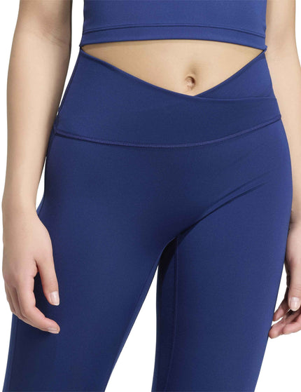 adidas 3 Stripes Studio All Me 7/8 X-Over Leggings - Dark Blueimages3- The Sports Edit