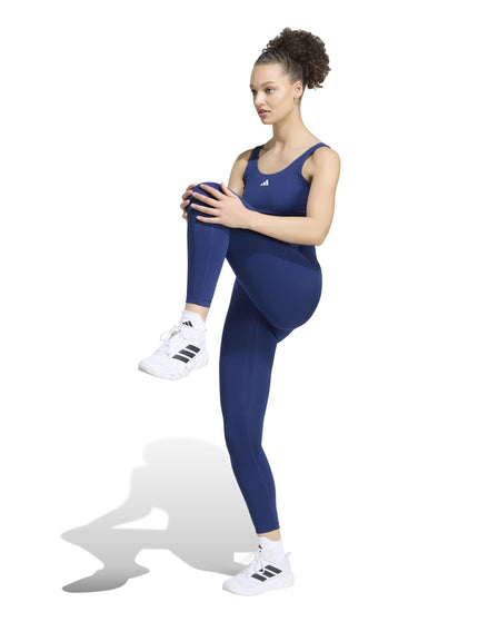 adidas 3 Stripes Studio All Me 7/8 X-Over Leggings - Dark Blueimages5- The Sports Edit