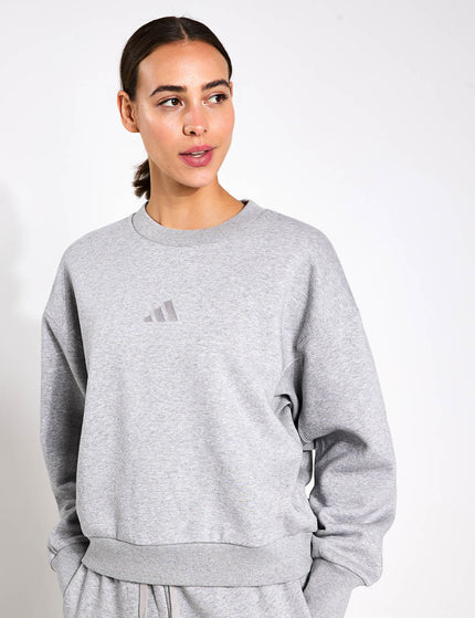 adidas ALL SZN Fleece Loose Sweatshirt - Medium Grey Heatherimages1- The Sports Edit
