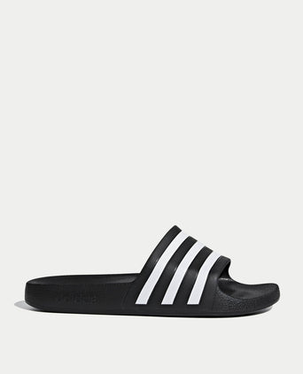 Adilette Aqua Slides - Core Black/Cloud White