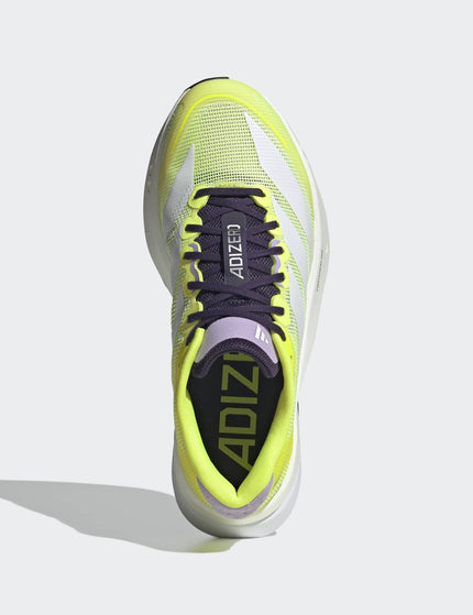 adidas Adizero Boston 13 Shoes - Solar Yellow/Cloud White/Powder Plumimages5- The Sports Edit