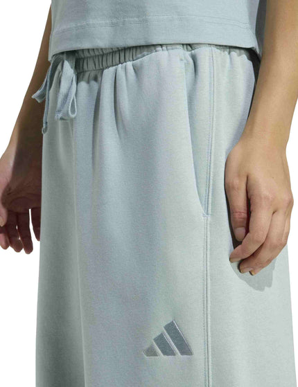 adidas ALL SZN Fleece Loose Wide-Leg Pants - Wonder Sageimages4- The Sports Edit
