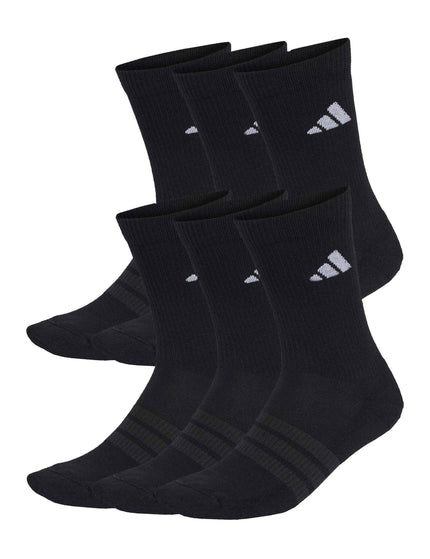 adidas Cushioned Crew Socks 6 Pair Pack - Black/Whiteimages1- The Sports Edit