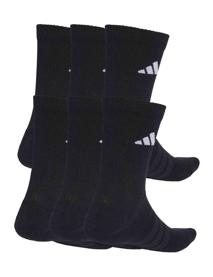 adidas Cushioned Crew Socks 6 Pair Pack - Black/Whiteimages2- The Sports Edit