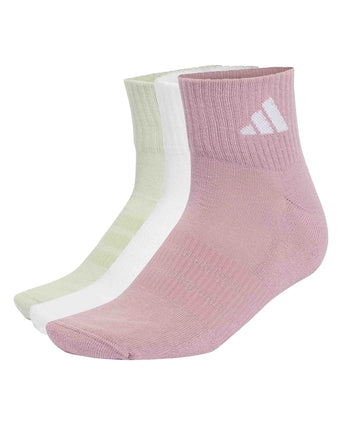 Cushioned Sportswear Ankle Socks 3 Pair Pack - Magic Mauve/White/Halo Green