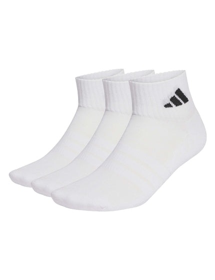 adidas Cushioned Sportswear Ankle Socks 3 Pair Pack - White/Blackimages1- The Sports Edit