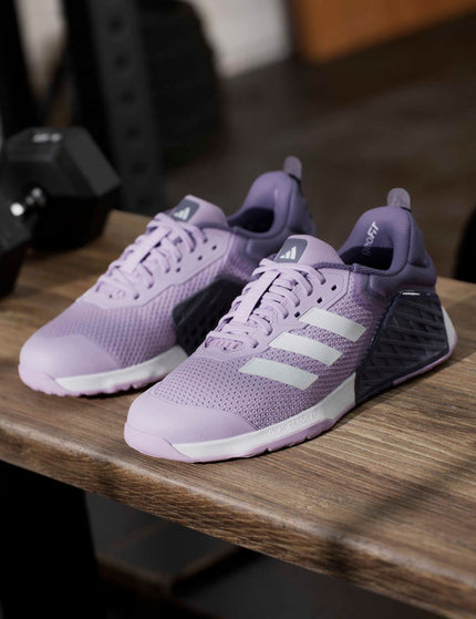adidas Dropset 3 Strength Training Shoes - Powder Plum/Cloud White/Preloved Violetimages7- The Sports Edit