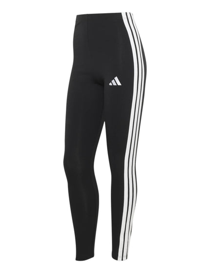 adidas Essentials 3-Stripes Cotton Leggings - Black/Whiteimages6- The Sports Edit