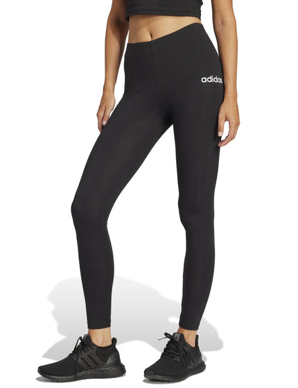 adidas Essentials Linear Cotton Leggings - Black/Whiteimages1- The Sports Edit