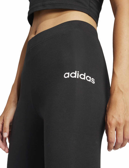 adidas Essentials Linear Cotton Leggings - Black/Whiteimages3- The Sports Edit