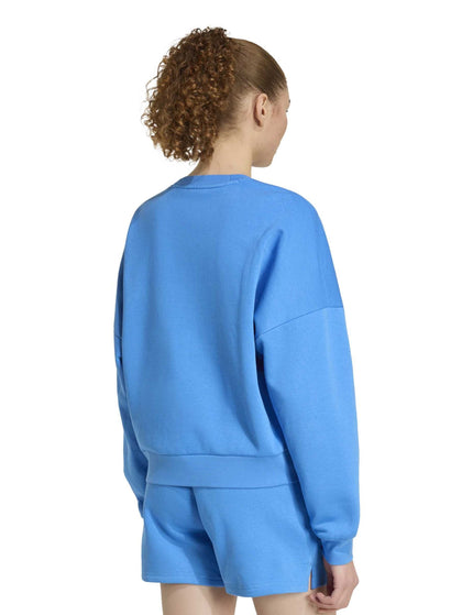 adidas Essentials Small Logo Feelcozy Sweatshirt - Ray Blue/Whiteimages2- The Sports Edit