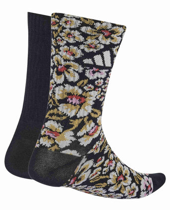 adidas Farm Socks 2 Pair Pack - Multicolor/Black/Tactile Red/St Tropic Bloom