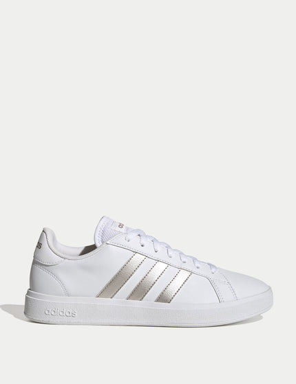adidas Grand Court Base 2.0 Shoes - Cloud White/Platinum Metallicimages1- The Sports Edit