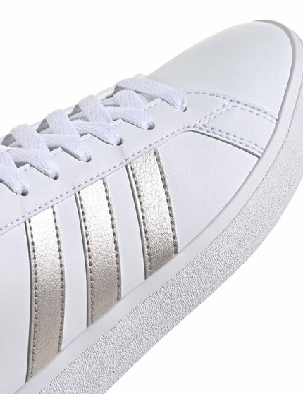 adidas Grand Court Base 2.0 Shoes - Cloud White/Platinum Metallicimages6- The Sports Edit