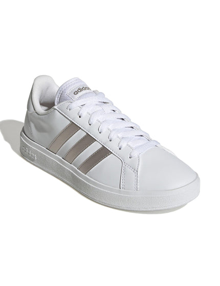 adidas Grand Court Base 2.0 Shoes - Cloud White/Platinum Metallicimages2- The Sports Edit