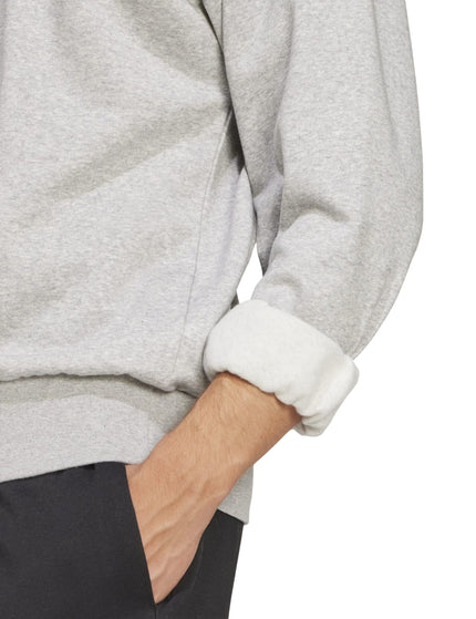 adidas Essentials Feelcozy Fleece Sweatshirt - Medium Grey Heather/Blackimages5- The Sports Edit