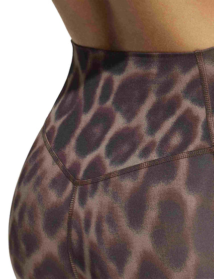 adidas Optime Essentials Workout Leopard 7/8 Leggings - Earth Strata/Blackimages4- The Sports Edit