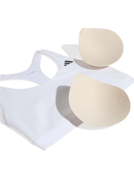 adidas Optime Essentials Workout Medium Support Bra - Whiteimages5- The Sports Edit