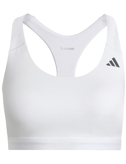 adidas Optime Essentials Workout Medium Support Bra - Whiteimages6- The Sports Edit