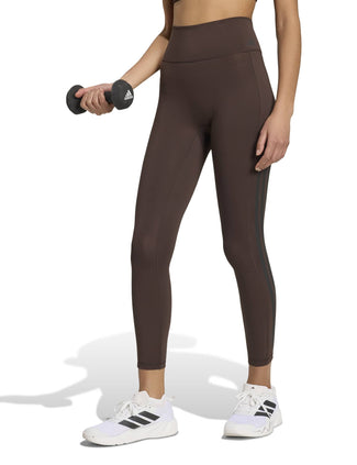 Optime Workout 3-Stripes 7/8 Leggings - Aurora Coffee