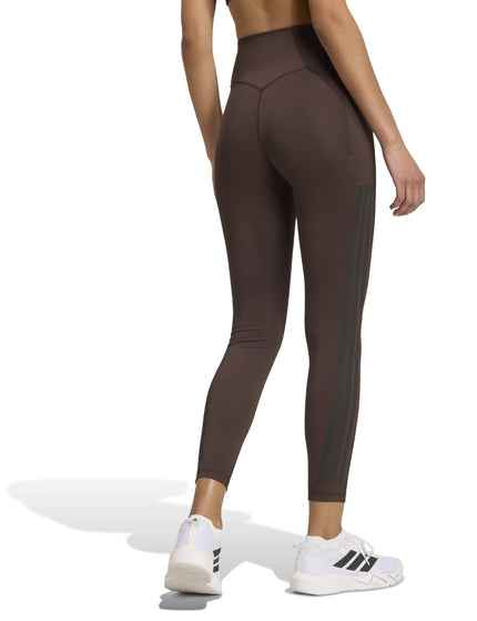 adidas Optime Workout 3-Stripes 7/8 Leggings - Aurora Coffeeimages2- The Sports Edit
