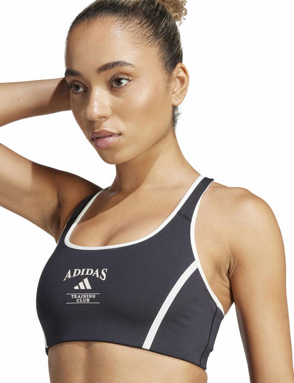 adidas Powerimpact Medium Support Heritage Bra - Black/Chalk Whiteimages5- The Sports Edit