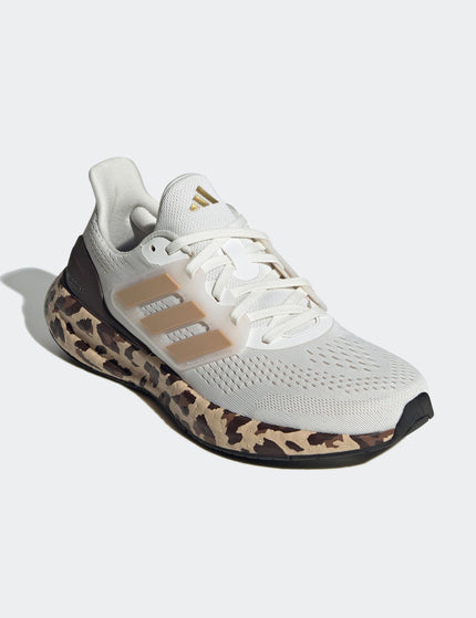 adidas Pureboost 23 Shoes - Core White/Gold Metallic/Shadow Brownimages2- The Sports Edit