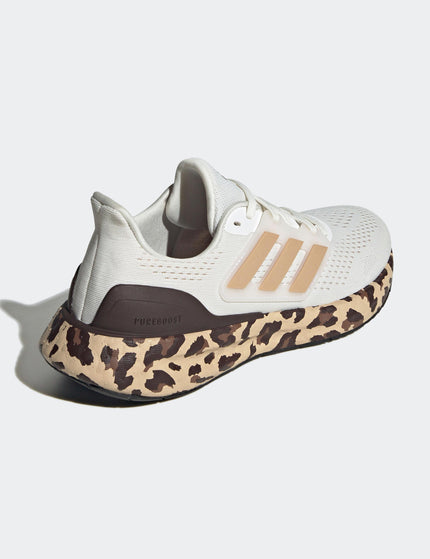 adidas Pureboost 23 Shoes - Core White/Gold Metallic/Shadow Brownimages3- The Sports Edit