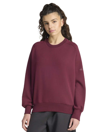 Soft Lux Loose Sweatshirt - Maroon
