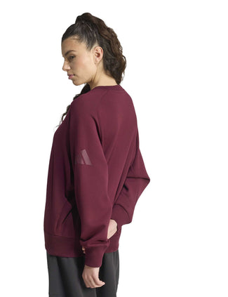 Soft Lux Loose Sweatshirt - Maroon