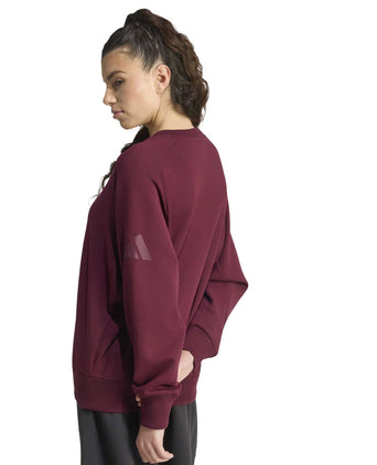 Soft Lux Loose Sweatshirt - Maroon