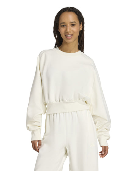 adidas Soft Lux Loose Sweatshirt - Off Whiteimages1- The Sports Edit