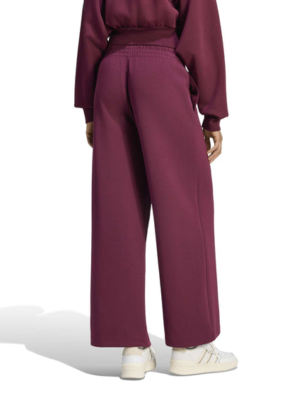 adidas Soft Lux Straight Leg Pants - Maroonimages2- The Sports Edit