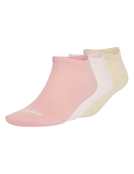 adidas Thin Linear Low-Cut Socks 3 Pairs - Semi Frozen Turbo/Distilled Pink/Crystal Linenimages1- The Sports Edit
