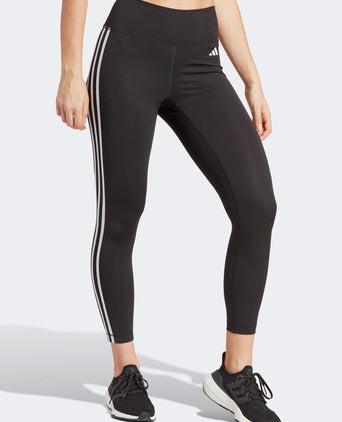 Train Essentials 3-Stripes High Waisted 7/8 Leggings - Black