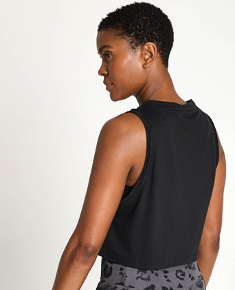 Train Essentials Boxy Workout Tank Top - Black