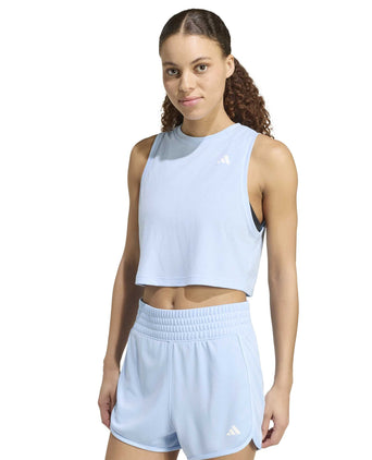 Train Essentials Boxy Workout Tank Top - Glow Blue