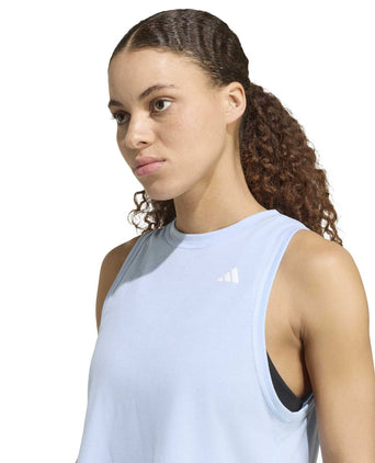 Train Essentials Boxy Workout Tank Top - Glow Blue