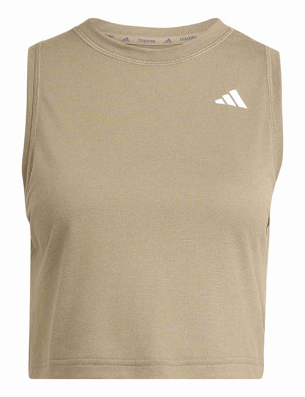 adidas Train Essentials Boxy Workout Tank Top - Khaki Siximages7- The Sports Edit