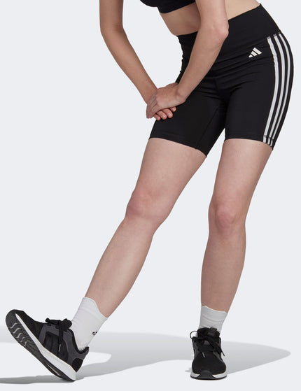adidas Training Essentials 3-Stripes High Waisted Short Leggings - Blackimages1- The Sports Edit