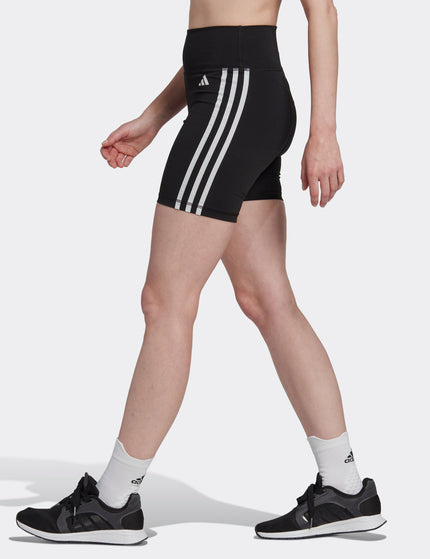 adidas Training Essentials 3-Stripes High Waisted Short Leggings - Blackimages6- The Sports Edit