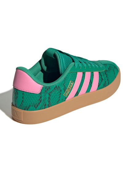 adidas VL Court 3.0 Shoes - Court Green/Bliss Pink/Gold Metallicimages3- The Sports Edit