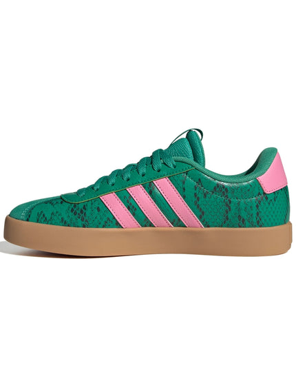 adidas VL Court 3.0 Shoes - Court Green/Bliss Pink/Gold Metallicimages4- The Sports Edit